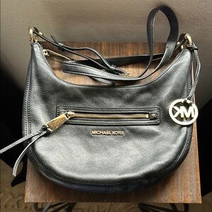 Michael Kors Black Leather Shoulder Bag